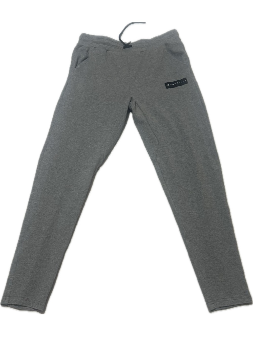 Mentality Men’s Gray Slim Fit Jogger Sweatpants with Drawstring